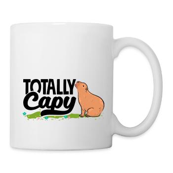 Capybara rongeur totalement capy jeu de mots - Mug blanc - blanc - Droite