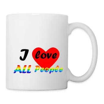LGBTQ Love Rainbow Flag Football - Mug blanc - blanc - Droite