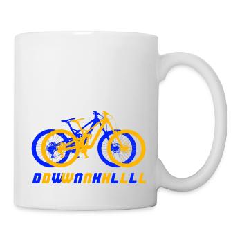 Mountainbike Downhill Fahrrad mtb orange Geschenk - Tasse - Weiß - Rechts