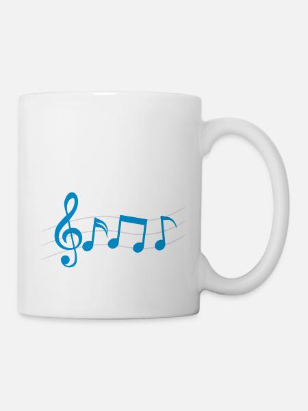 Symboles de logo Partitions de musique - Mug blanc - blanc