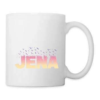 Jena Germany City Font Birds Skyline - Mug - white - Right