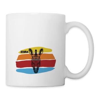 Zebra - Tasse - Weiß - Rechts