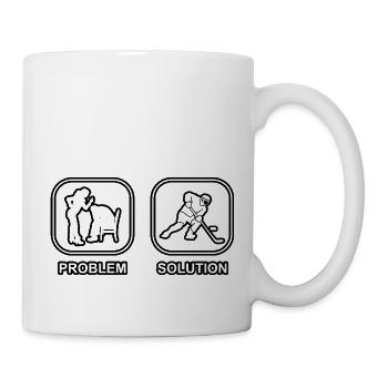 Eishockey Wintersport Geschenk Eishockeyteam - Tasse - Weiß - Rechts