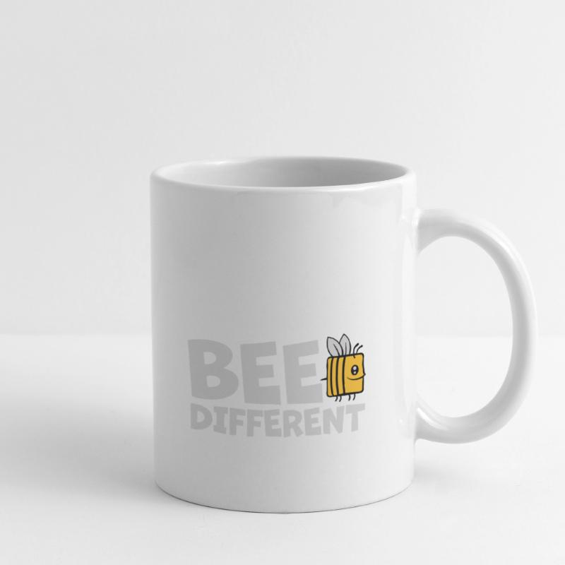 bee different Spruch Zitat Tasse
