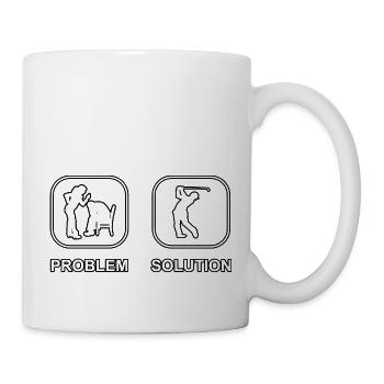 Golf Golfspielerin Golfschläger Spruch Golfball - Tasse - Weiß - Rechts