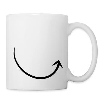Flèche dessin croquis noir - Mug blanc - blanc - Droite