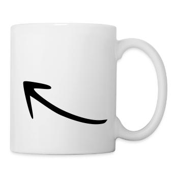 Arrow drawing sketch black - Mug - white - Right