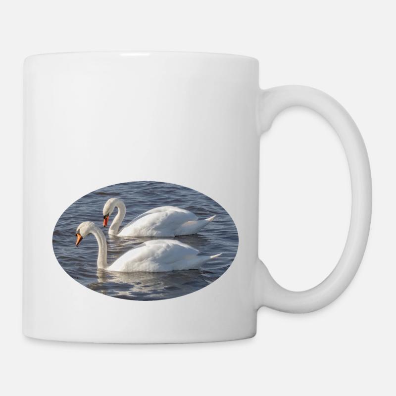 Paires de cygnes - Mug blanc - blanc
