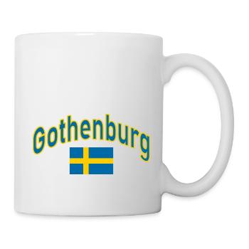 Gothenburg Sweden flag - Mug - white - Right