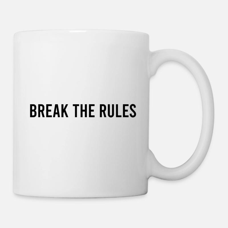 BREAK THE RULES - Mug - white