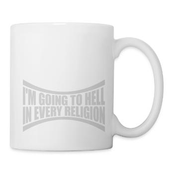 En allant en enfer - Mug blanc - blanc - Droite