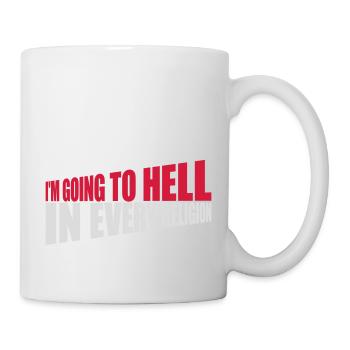 En allant en enfer - Mug blanc - blanc - Droite