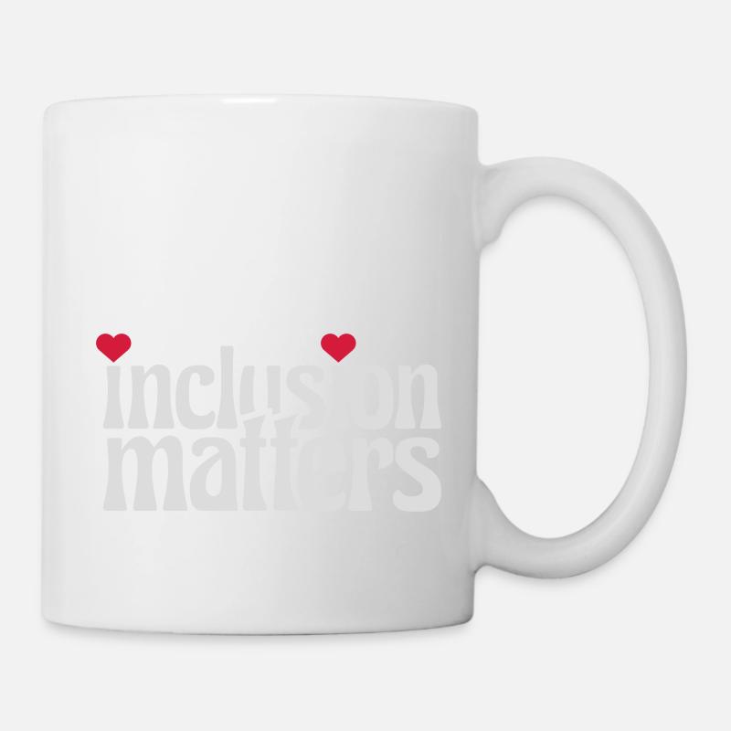 inclusion matters Logo Zitat - Tasse - Weiß