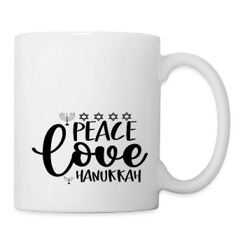 Peace Love Hanukkah - Tasse - Weiß - Rechts