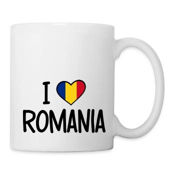 i love romania - Tasse - Weiß - Rechts