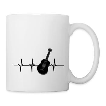 Gitarren-Herzschlag - Tasse - Weiß - Rechts