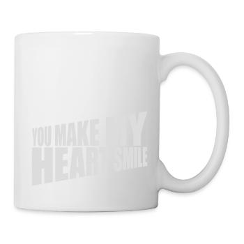 make my heart smile - Tasse - Weiß - Rechts