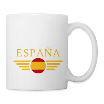 Flügel Flage Spanien - Tasse - Weiß - Rechts