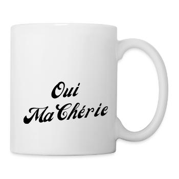Oui ma chérie - Mug blanc - blanc - Droite