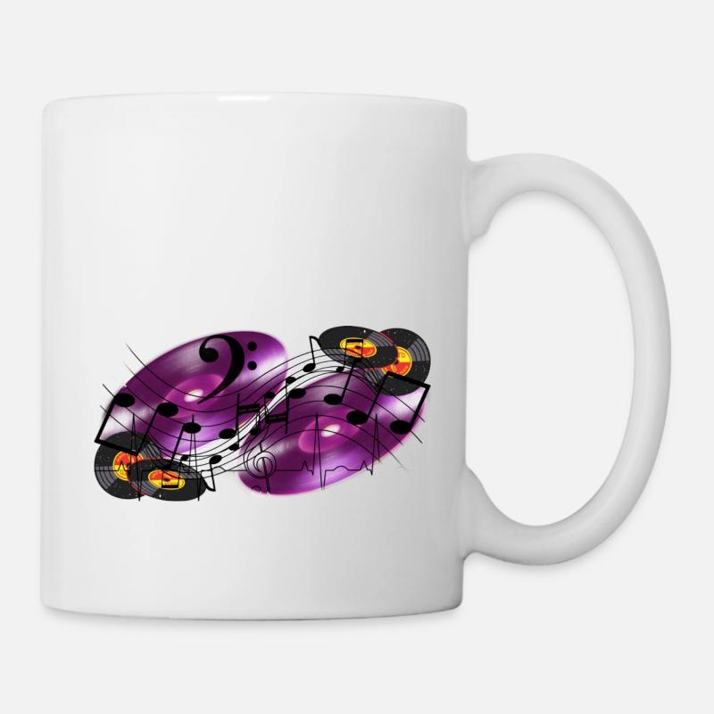 Music notes and Grooves - Mug - white