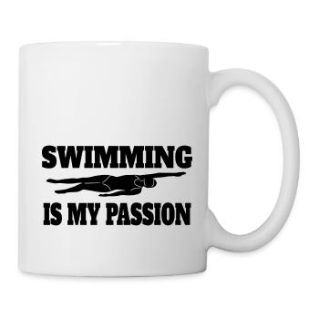 Schwimmerin Schwimmer Schwimmverein Schwimmen Frau - Tasse - Weiß - Rechts