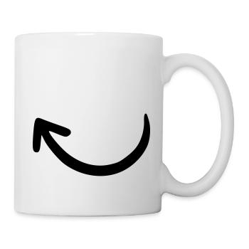 Pfeil Zeichnung Skizze schwarz - Tasse - Weiß - Rechts
