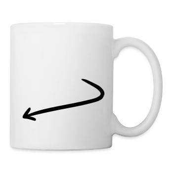 Arrow drawing sketch black - Mug - white - Right