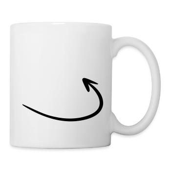 Arrow drawing sketch black - Mug - white - Right