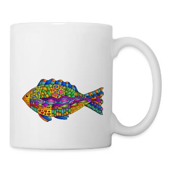 Fisch - Tasse - Weiß - Rechts