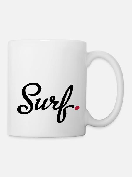 surf - Tasse - Weiß