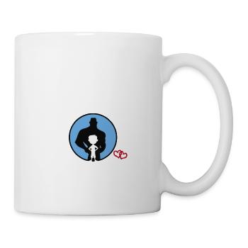 un jour je serais fort comme papa - Mug blanc - blanc - Droite