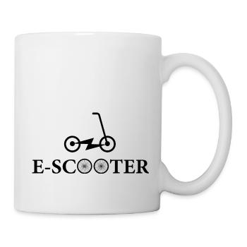 E-Scooter E-Roller Scooter - Tasse - Weiß - Rechts