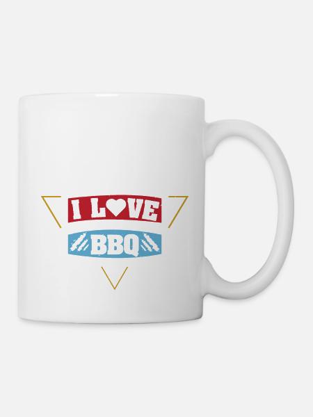 ICH LIEBE BBQ BARBECUE - Tasse - Weiß