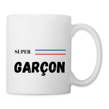 super garçon - t-shirt assorti - Mug blanc - blanc - Droite