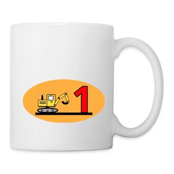 Excavatrice - Mug blanc - blanc - Droite