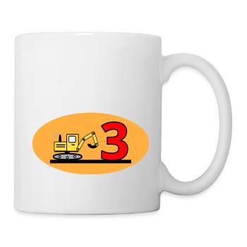 Excavatrice - Mug blanc - blanc - Droite