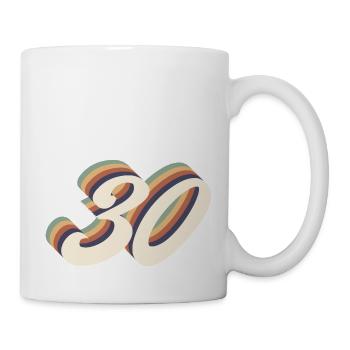 30ème anniversaire vintage - Mug blanc - blanc - Droite
