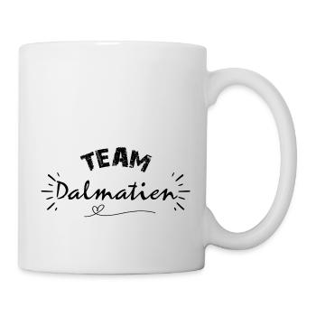 Team Dalmatien, idée cadeau pour amis des chiens - Mug blanc - blanc - Droite