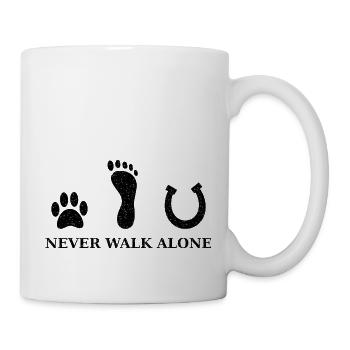 Ne marchez jamais seul noir - Mug blanc - blanc - Droite