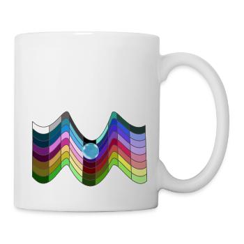Muster mit Kugel Optische Täuschung - Tasse - Weiß - Rechts