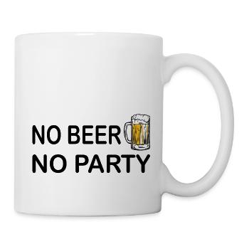 Bier Wein Whiskey Schnaps Alkohol - Tasse - Weiß - Rechts