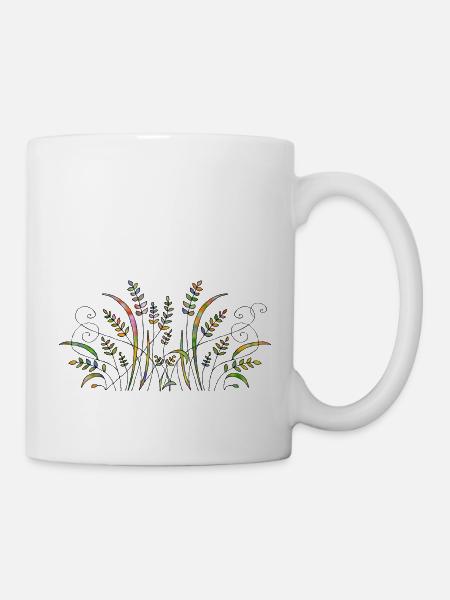 Wiese - Tasse - Weiß