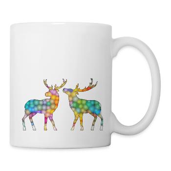 Hirsch - Tasse - Weiß - Rechts