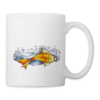 Fisch - Tasse - Weiß - Rechts