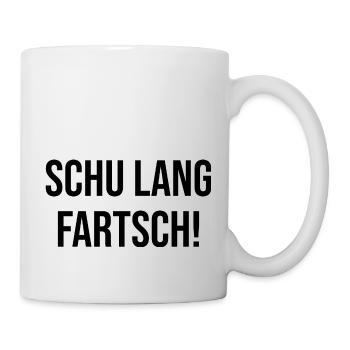 Schon lange fertig Erzgebirge - Tasse - Weiß - Rechts