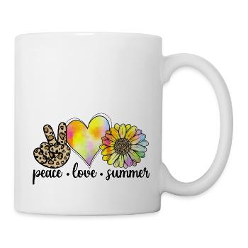 peace love summer - Tasse - Weiß - Rechts