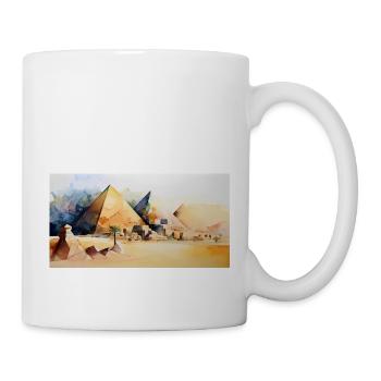 Egypte peinture à l'eau - Mug blanc - blanc - Droite