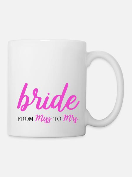 Mariée de miss à mme JGA Hen Party - Mug blanc - blanc