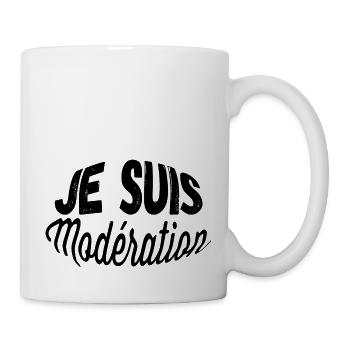 Je suis modération - Mug blanc - blanc - Droite