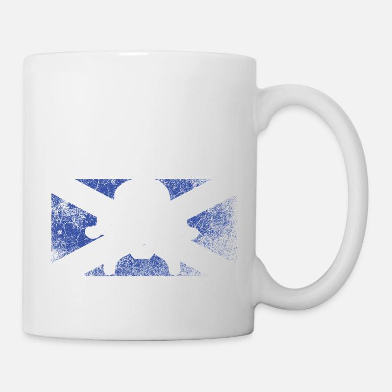 Drapeau crânien écossais vintage - Mug blanc - blanc